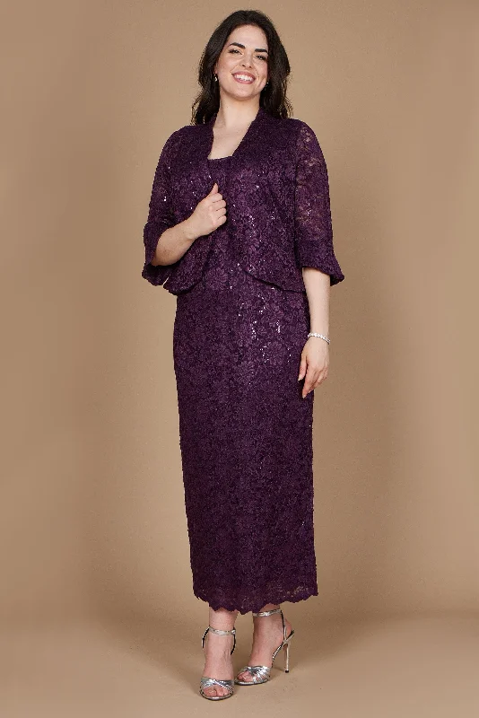 R&M Richards 9896W Long Plus Size Formal Dress Vintage Elegance