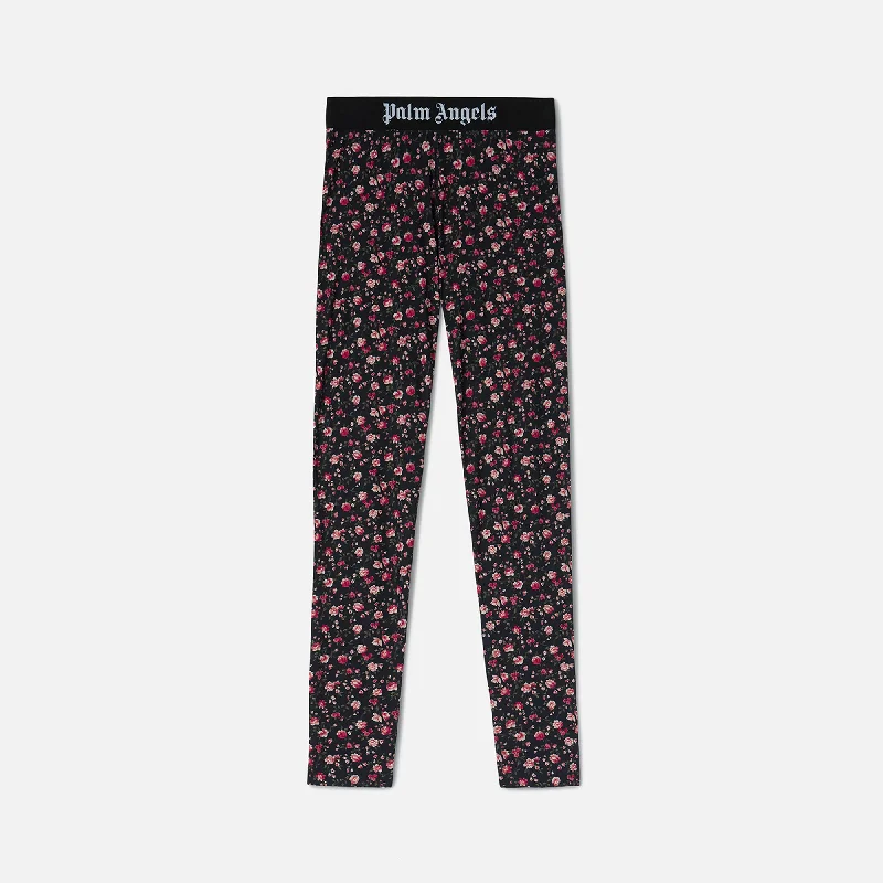 Palm Angels Flower Print Classic Legging - Black / Pink Trendy Threads