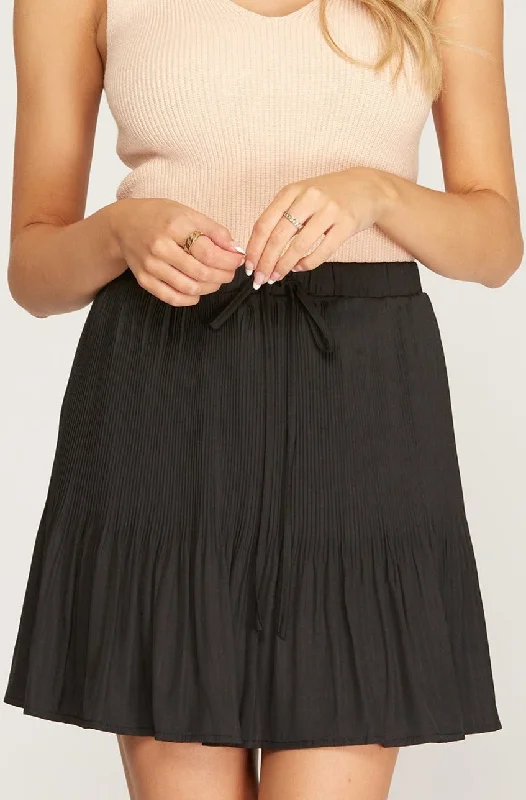 Pleated Skirt Romantic Date - Night Ensemble