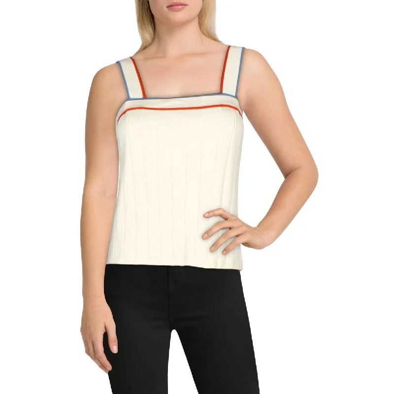 The Loulou Womens Square Neck Cropped Shell Trendy Styles