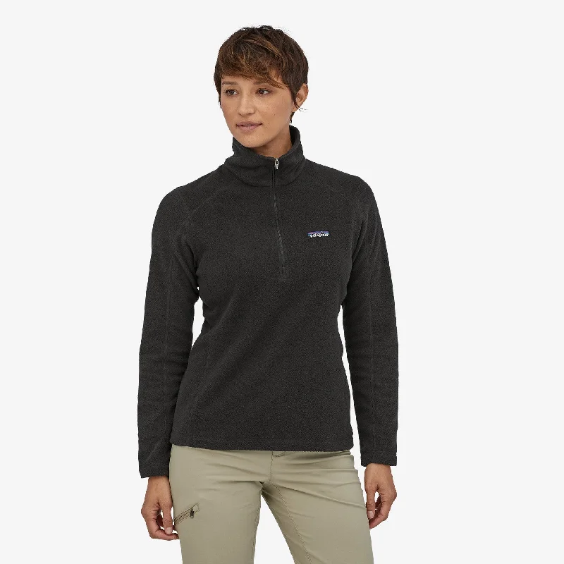 Patagonia Women's Micro D 1/4-Zip Fleece - Black Cool Prices