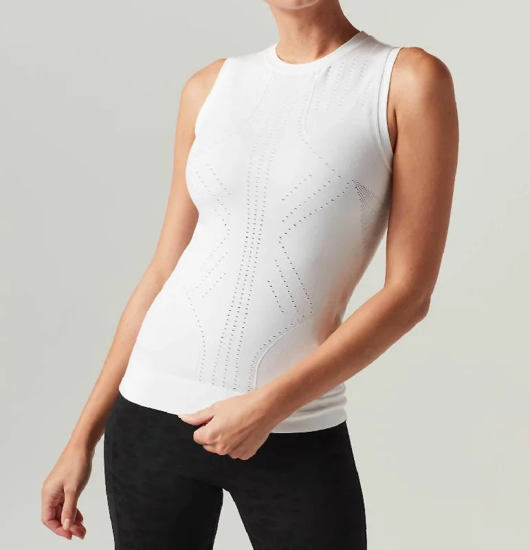 Infinity Top In White Comfort Centric Apparel