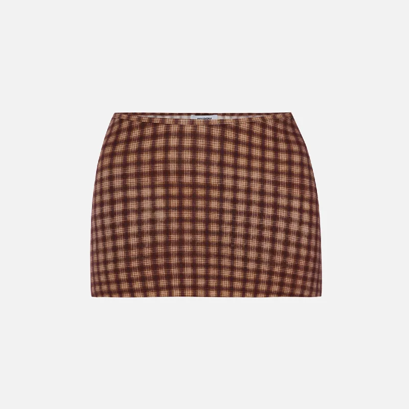 Miaou Elektra Skirt - Warped Plaid Insane Discount Onslaught