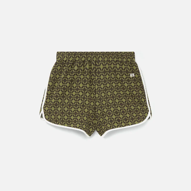 Wales Bonner Selassie Shorts - Olive Budget Saver