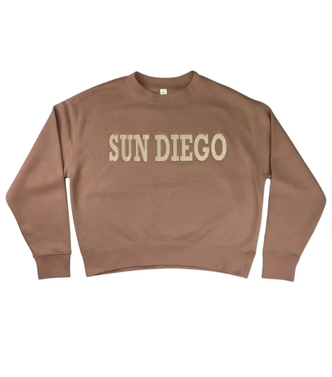 Sun Diego Fleece Embroidered - Hazy Pink Seasonal Sale