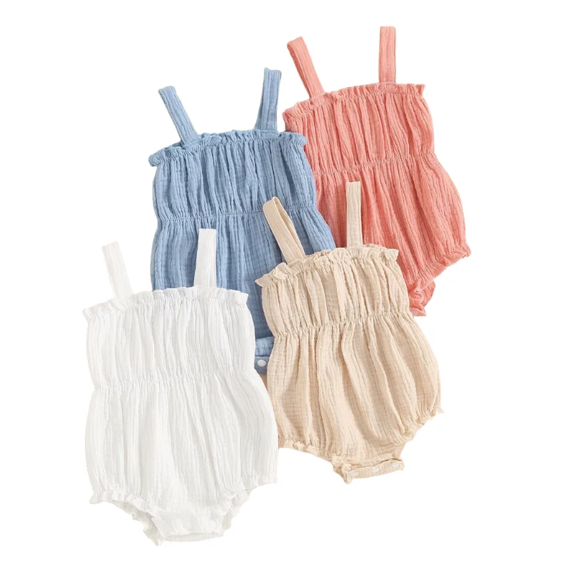 CECILY Muslin Romper Playful Elegance