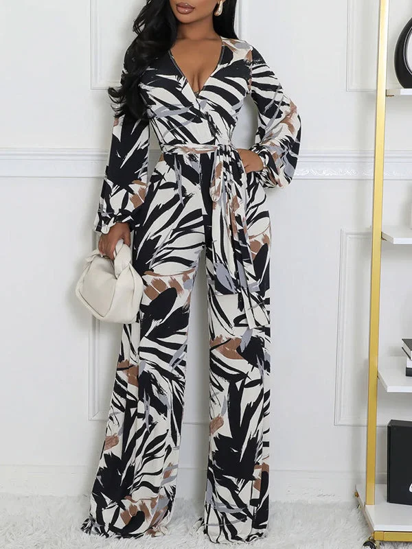 Printed Tied Jumpsuit Budget Friendly