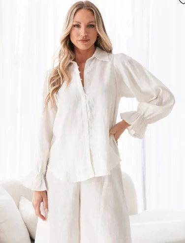 Blouse White lacey Trend Forward Threads