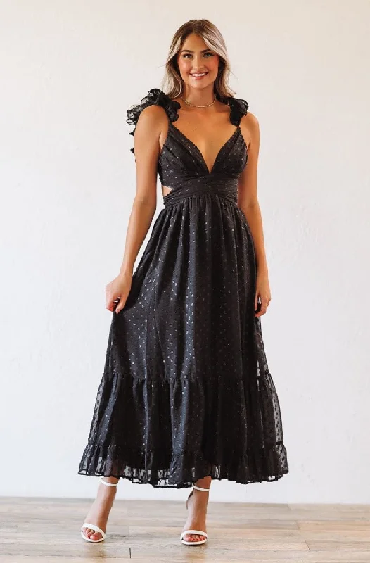 Play For Keeps Maxi Gown - Black Trendy Street Style Attire