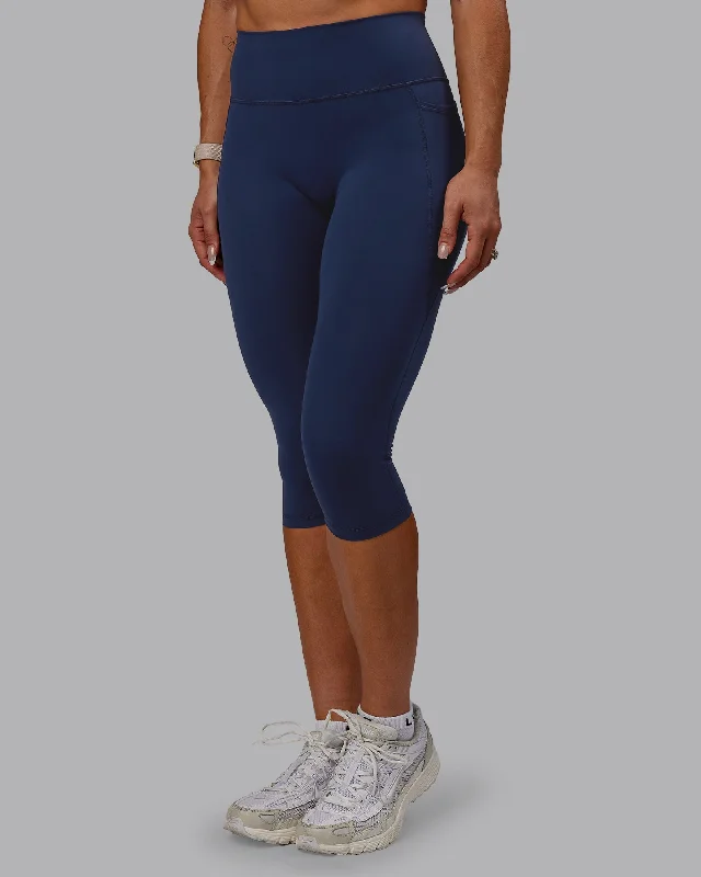 Fusion 3/4 Length Leggings with Pockets - Future Navy Lighten Up With Nordic Styles