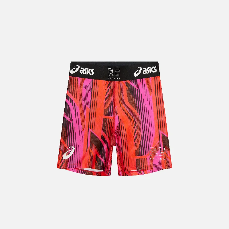 P.E Nation x Asics Persistence Bike Short - Asics Print Forward Trendsetter