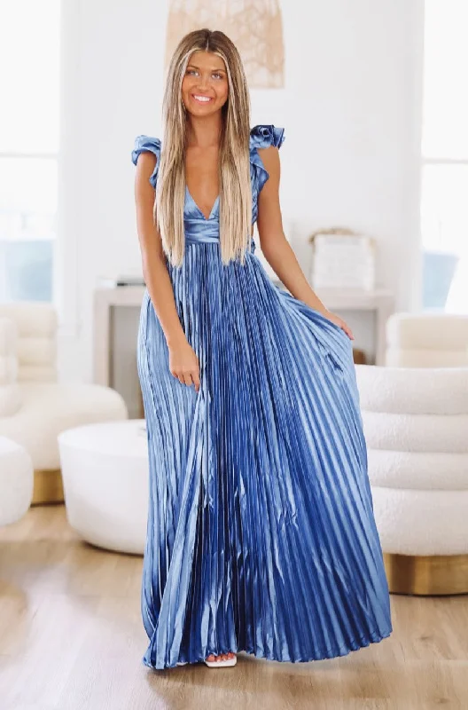 For Keeps Maxi Gown - Blue Chic Wardrobe Essentials