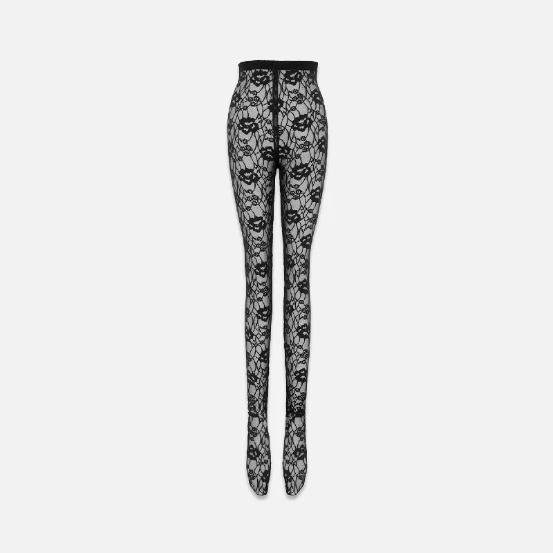 Saint Laurent Lace Leggings - Black Don't Miss Out