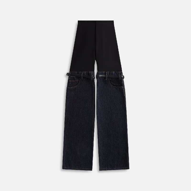 Coperni Hybrid Denim Trousers - Black / Blue Athleisure Wear Special Offer