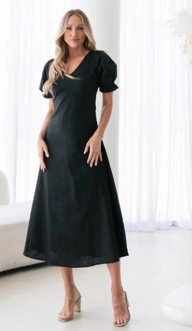 Black Linen dress Fashion Forward