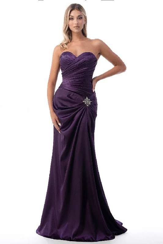 Cinderella Divine CD8530 Long Strapless Formal Dress Bridesmaid Lighten Up With Nordic Styles