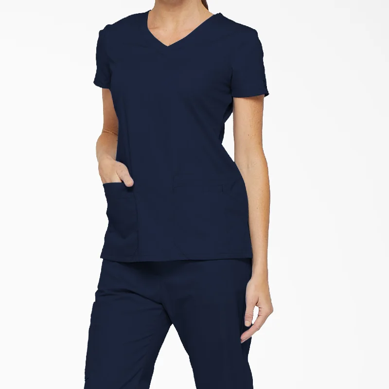 Dickies Women's EDS Signature V-Neck Scrub Top_Navy Must Haves