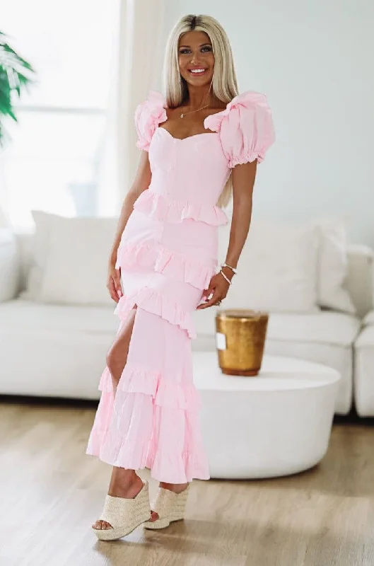 Close to Your Heart Maxi Dress - Pink Limited Time Offer