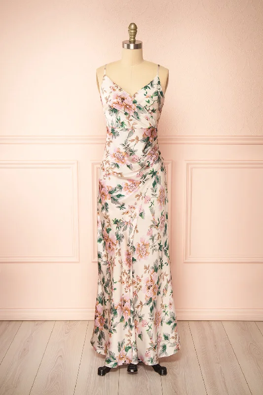 Joulanne | Floral Maxi Dress with High Slit Must-Have Styles