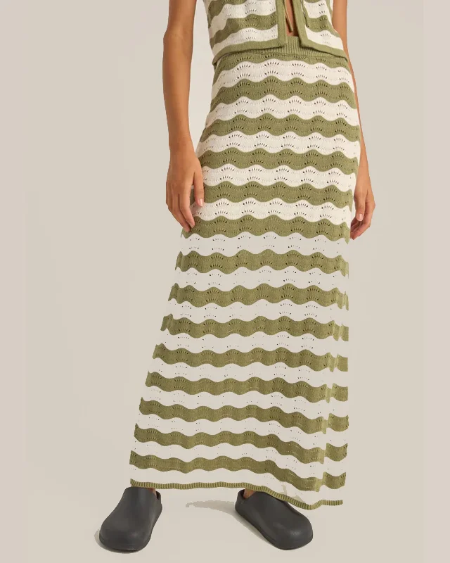 Carmen Stripe Knit Maxi Skirt Don't Miss Out