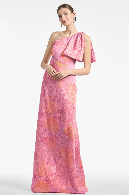 Sachin & Babi Chelsea Gown in Sunset Hydrangea Bold Patterns