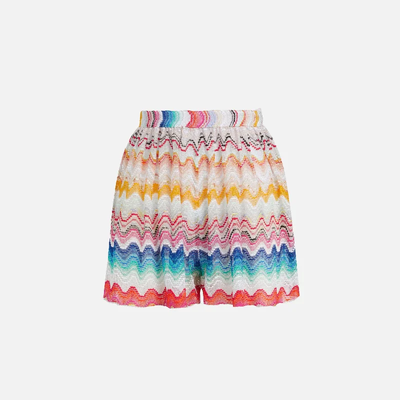 Missoni Shorts - Multicolor White Base Evening Elegance