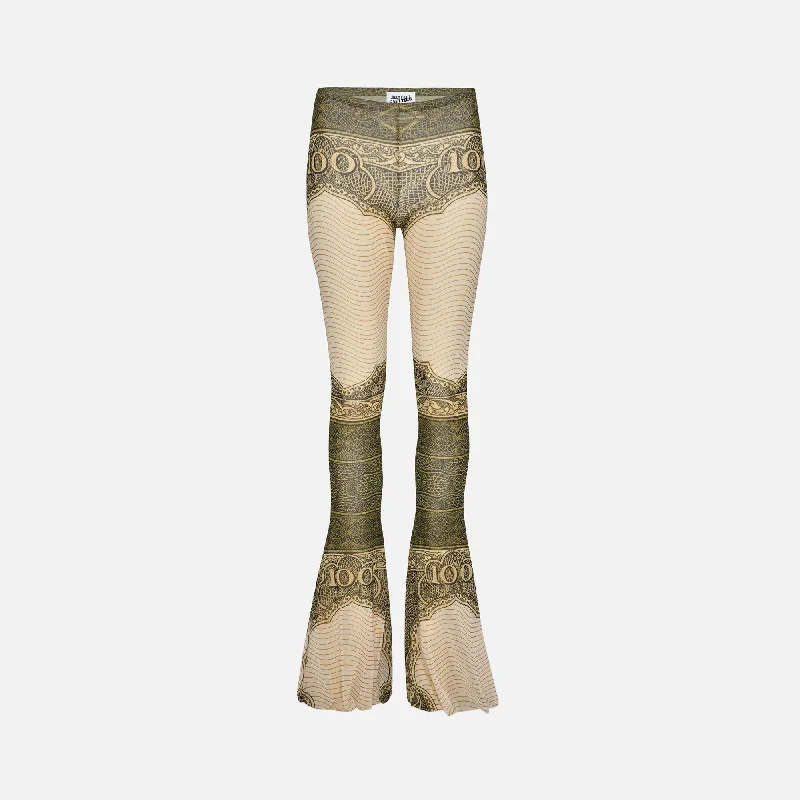 Jean Paul Gaultier Mesh Flare Printed Pant - Cartouche Trendy Aesthetics