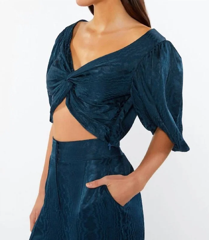 Vada Top In Peacock Blue Stylish Savings