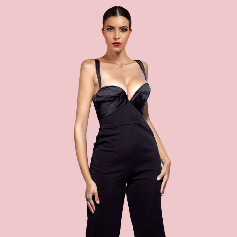 Strappy Sleeveless Backless Bodycon Jumpsuit HL8570 Stylish Basics