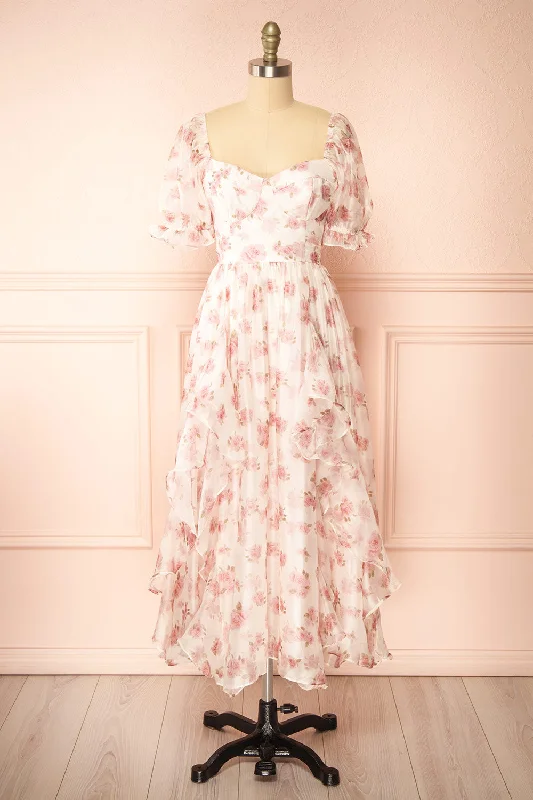 Guerissa | Long Floral Dress w/ Ruffles Valentine's Special