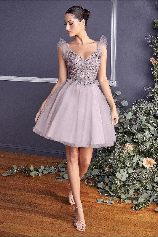 Cinderella Divine CD9238 Short Prom Dress Cocktail Chic Style