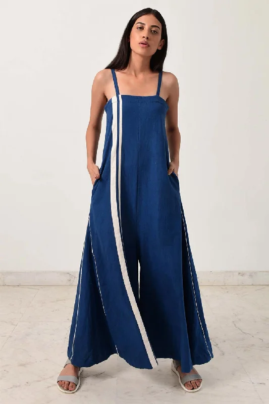 Indigo Strappy Jumpsuit Fashion Essentials