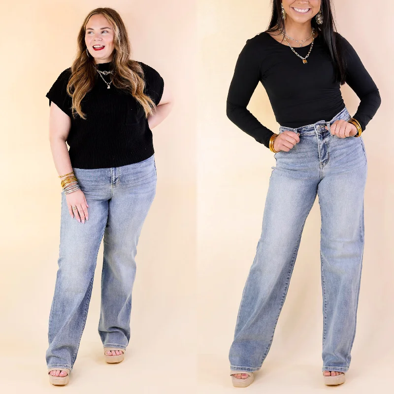 Judy Blue | Chic Simplicity High Waisted Straight Leg Jean in Light Wash Mother's Day Special