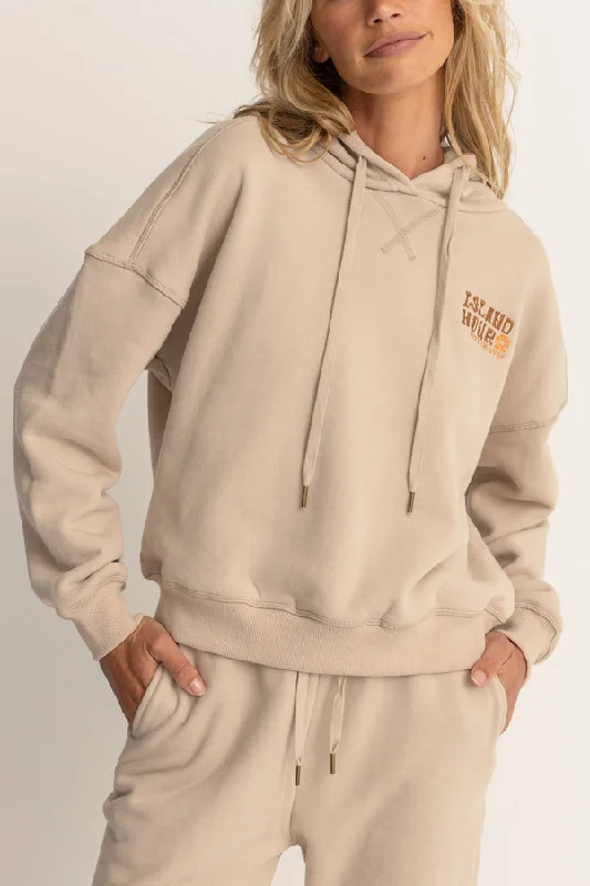 Rhythm Island Hour Hooded Fleece - ECRU Latest Fashion