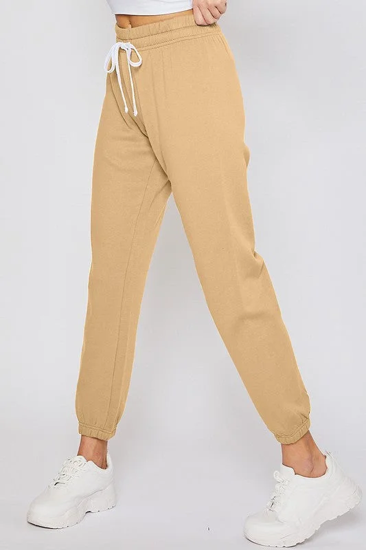 Basic Fleece Sweatpants Feminine Flow