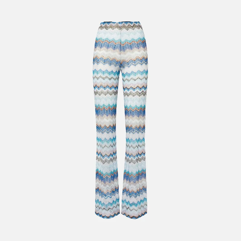 Missoni Trousers - Multicolor Blue Tones Wardrobe Upgrade