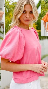 Pink frill  blouse Fashion Forward Femme