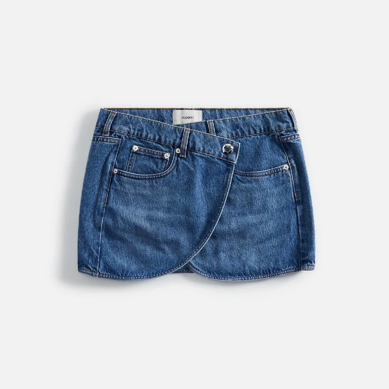 Coperni Denim Mini Skirt - Washed Blue Popular Collection