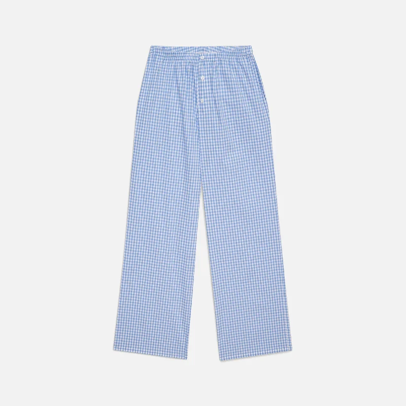 Frankies Bikinis Raleigh Poplin Pant - Cloud Gingham Trendy Women's Collection