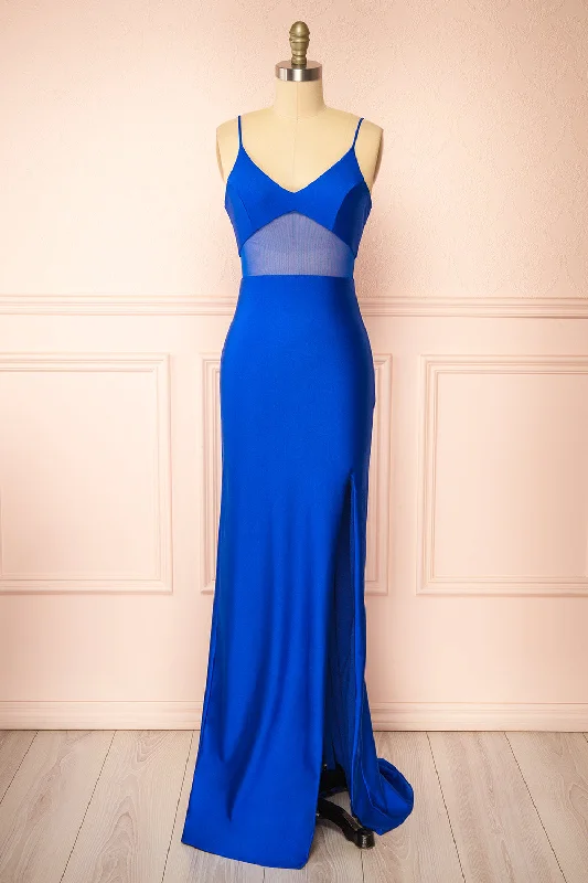 Angelina Blue | Maxi Dress w/ Mesh Underbust Unbeatable Prices