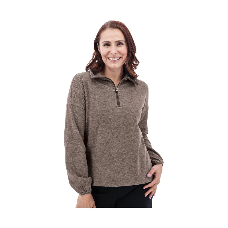 Aventura Women's McKenna Quarter Zip Fleece Pullover - Black Coffee - ONLINE STORE CREDIT/EXCHANGE ONLY Crazy Discounts, Hurry Up