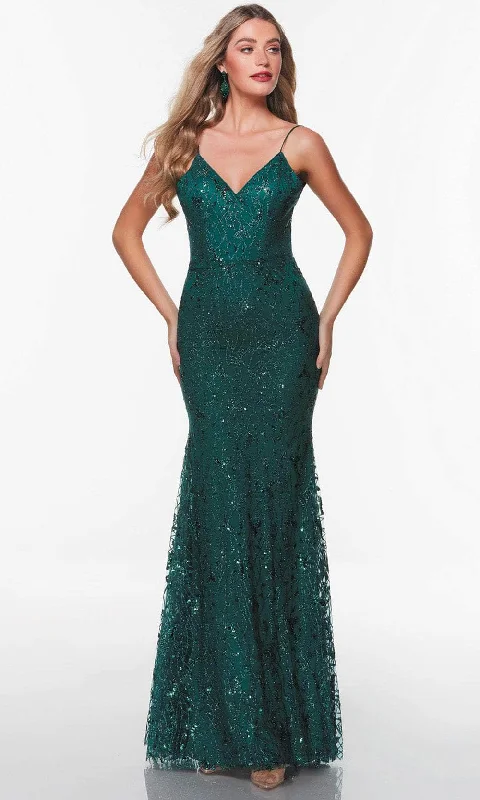 Alyce Paris 61283 - V-Necked Shimmering Prom Dress Elevate Your Wardrobe