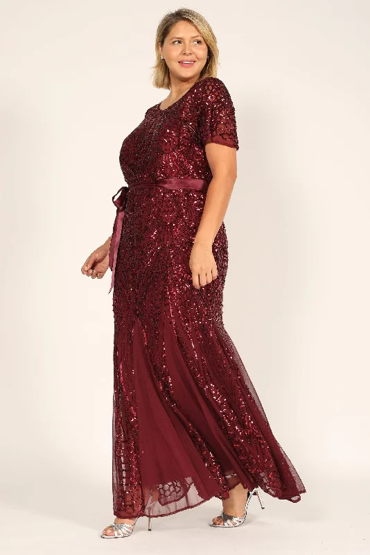 R&M Richards 1875W Long Plus Size Evening Dress Premium Fashion