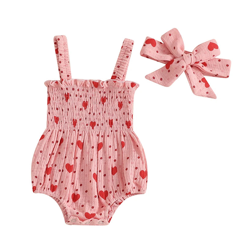 HEARTS Smocked Romper Chic Style, Always In Vogue