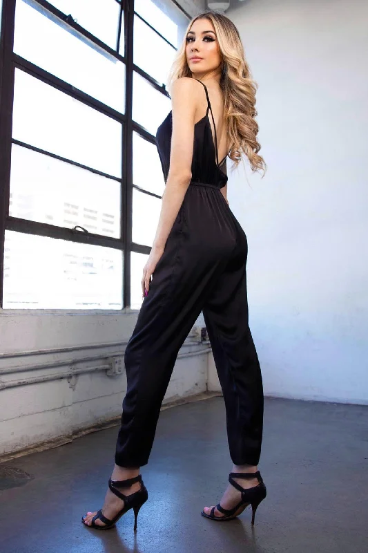 JANICE Low Back V Adjustable Straps Jumpsuits Break Fashion Norms