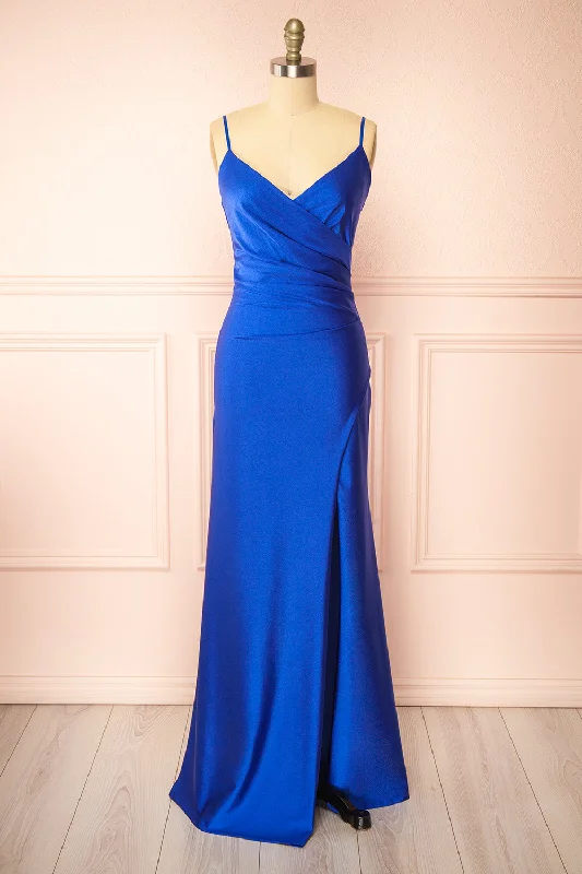 Nyra Blue | Mermaid Dress w/ Wrapped Bodice Bold Fashion