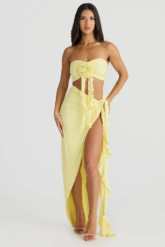 Bettina Set - Butter Yellow Chic Urban Fashion Look