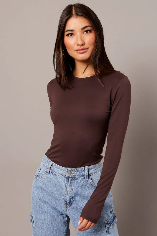 Brown Supersoft Top Long Sleeve Season Offer