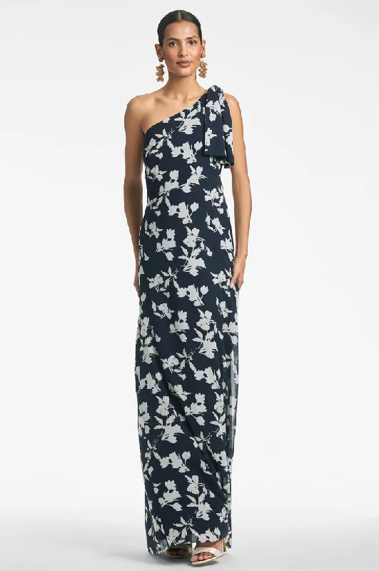 Sachin & Babi Chelsea Gown in Navy Venetia Petal Budget Friendly