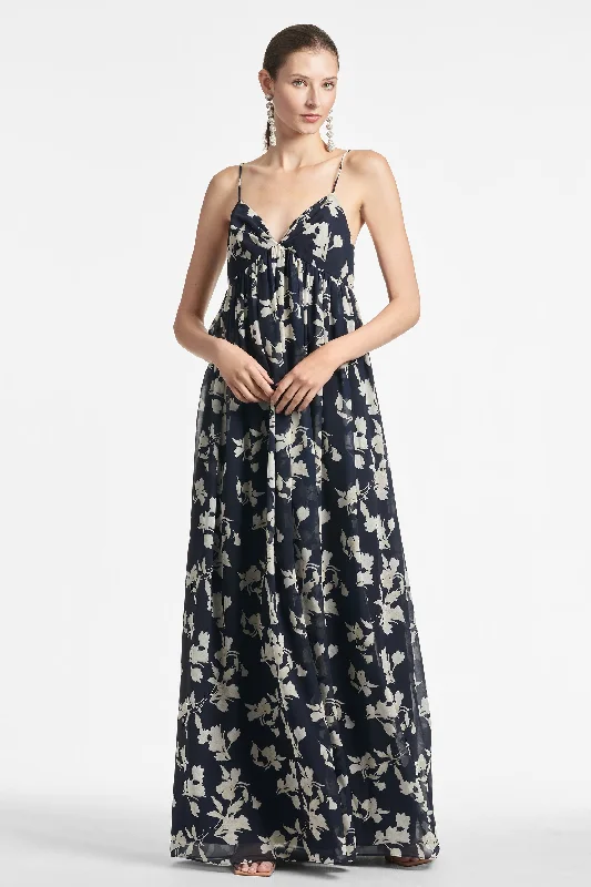 JESSICA GOWN - NAVY VENETIA PETAL Latest Fashion